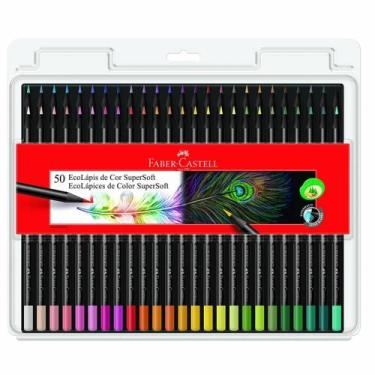 Imagem de Lápis de cor 50 cores SUPERSOFT Faber-Castell, 50 unidades