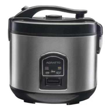 Imagem de Panela Elétrica de Arroz 10 Xícaras 700W Preto e Inox - Agratto, 110V