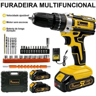Imagem de Parafusadeira Furadeira WAP 48V Sem Fio Profissional 2 Baterias Bivolt