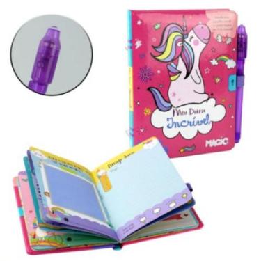 Imagem de Diário Secreto 48 FL com Caneta Mágica P Unicórnio - MAGIC KIDS
