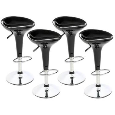 Imagem de Kit 4 Banquetas Tulipa Lotus Em Abs Com Base Giratória - Best