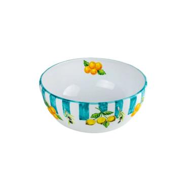Imagem de Tigela Média Bela Siciliana de Cerâmica Pintada à Mão para Saladas e Sopas Luiz Salvador