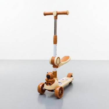 Imagem de Patinete Infantil Capivara 2 Em 1 Assento Regulável Luz Led - Genérica