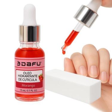 Imagem de Óleo hidratante cutícula DAFU 15ml fragrâncias + lixa bloco polimento 