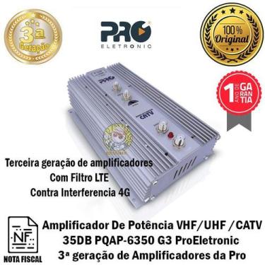Imagem de Amplificador Antena Coletiva 35db 1 Ghz Pqap6350g3 Geração 3 Proeletro