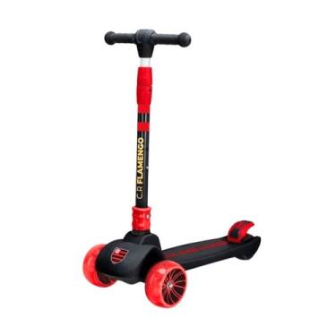 Imagem de Patinete Scooter Flamengo Dobrável Com Três Rodas e Base Antiderrapant