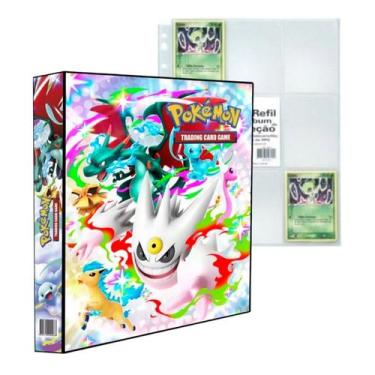 Imagem de Álbum Pasta Fichário Pokemon Mega Brilho com 10 Folhas Plásticas TCG C