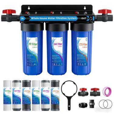 Imagem de Sistema de Filtro de Água XINSHUO de 3 Estágios para Toda a Casa com C
