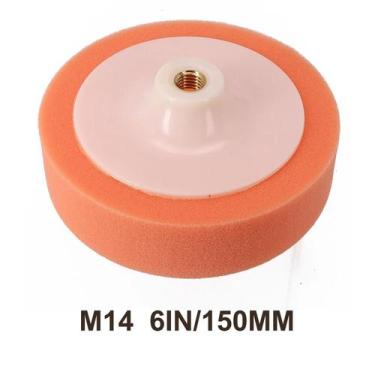 Imagem de Esponja De Polimento Automotivo Laranja De 6 Polegadas (150mm) Com Bas