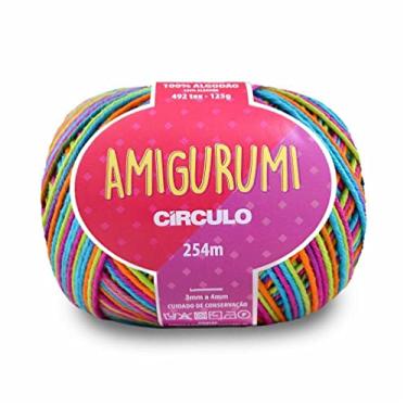 Imagem de Linha para Crochê ou Tricô Colorido Fio Amigurumi 254m 100% Algodão - Circulo