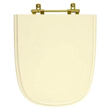 Imagem de Assento Sanitario Poliester Ibiza Bone (bege Claro) Para Vaso Incepa Com Ferragem Dourada