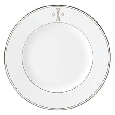 Imagem de Lenox Prato de jantar com monograma de bloco de platina Federal, X