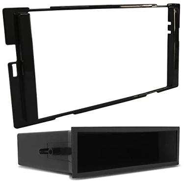 Imagem de Moldura De Painel 1 Din 2 Din March Versa Sentra 2015 2016 2017 2018 2019 2020 2021 Black Piano