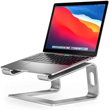 Imagem de Suporte para laptop, suporte ergonômico de alumínio para notebook, suporte removível para notebook com suporte para notebook compatível com MacBook Air Pro, Dell XPS, HP, Lenovo Mais laptops de 10 a 15,6 ? (Prata)