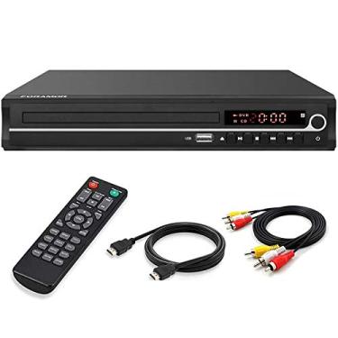Imagem de Leitor de DVD, reprodutor de DVD HDMI Foramor para TV suporta 1080p Full HD com cabo HDMI, entrada USB, leitor de DVD doméstico sem região
