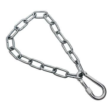Imagem de Kit Corrente Para Saco de Pancada – 50 cm – Extensor – Desenvolvida em Aço – Mosquetão com Rosca de Travamento – Capacidade de 400 kg - Segurança – Resistência - Treino – Boxe - Luta