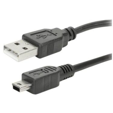 Imagem de Cabo Usb 2.0 - Usb A Macho + Mini Usb V3  2.0 - 1.80M - Pret