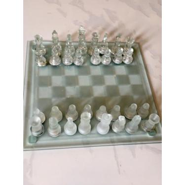 Jogo Tabuleiro de Xadrez em Vidro - Glass Chess 39cm - Toyshow