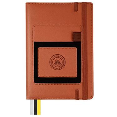 Imagem de T.U.N.J. The Ultimate Notebook Journal – Organizador de diário profissional para negócios A5 – Bolso para celular! Agenda pessoal, lista de verificações diárias, lista de tarefas Notebook, bronze, 250 páginas