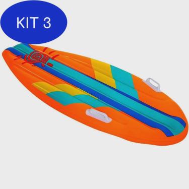 Imagem de Kit 3 Prancha Infantil De Surf Boia Inflável Piscina Praia