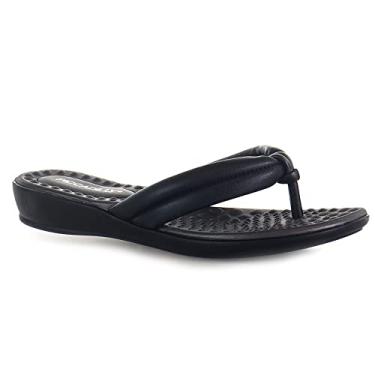 Imagem de CHINELO ORTOPÉDICO PICCADILLY 500324 PALMILHA MASSAGEADORA SOLADO COM 3CM ALTURA Cor:Preto;Tamanho:39