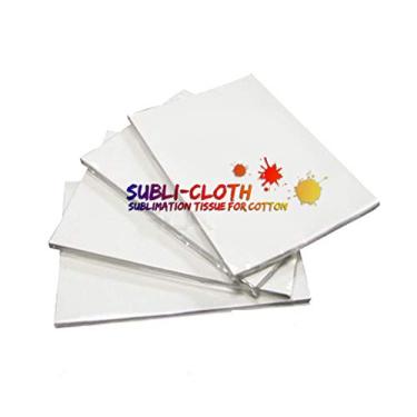 Imagem de Subli-Cloth – Pacote de lençóis de tecido de algodão com sublimação escura e leve, Pure White, A3 x 10 Units (Tabloid) (29cmx43cm) (11.5"x17'')