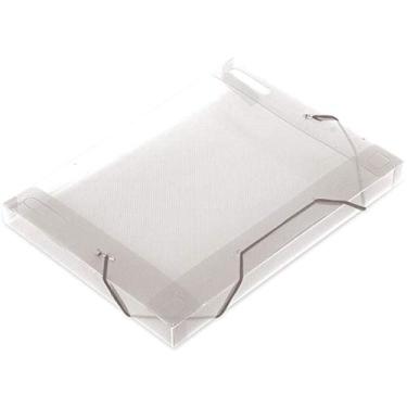 Imagem de Polibras Soft Pasta Aba com Elástico, Transparente (Cristal), 245 x 30 x 335 mm, 10 Unidades