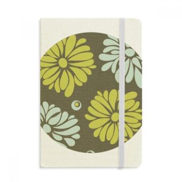 Imagem de Caderno de flores de crisântemo amarelo flor oficial tecido capa dura diário clássico