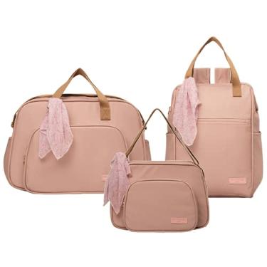 Imagem de Kit Bolsas De Maternidade e Mochila Pirulitando Encanto Rosé