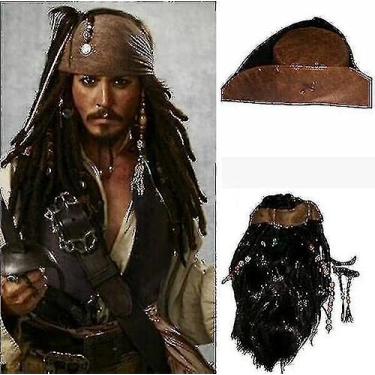 Fantasia De Pirata Infantil,caribe,jack Sparrow, Kit 6 Peças