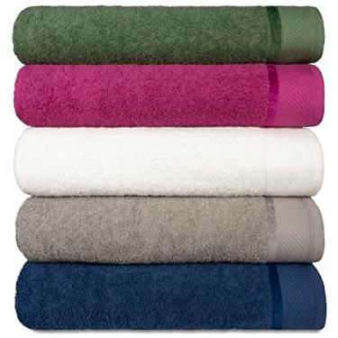 Imagem de Kit 5 Toalhas Rosto Gigante Glamour 50x80cm - Super Macia (variadas)