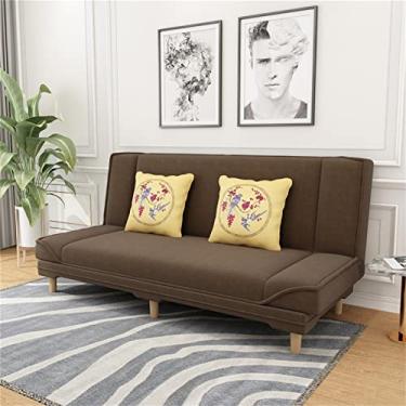 Imagem de Sofá fácil de moda, sofá de pano confortável, sofá de pano de perna de madeira natural, sofá vivendo sozinho, sofá moderno escandinavo, sofá de quarto, sofá de cadeira de assento para 2 a 3 pessoas,