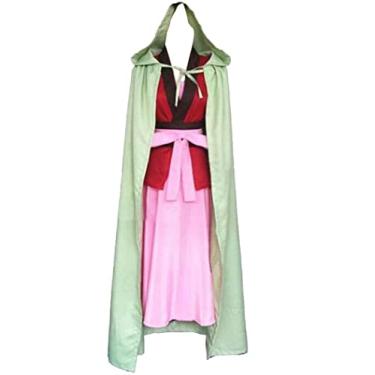Imagem de Poetic Walk Anime Akatsuki No Yona Princess Yona Of The Dawn Princess Dress Cloak Women Cosplay Costume Kimono CS (Red Set, XX-Large)