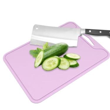 Imagem de Tábua de corte de silicone, placa de corte flexível de silicone de grau alimentício, tapetes de corte flexíveis para carne vegetais, laváveis na lava-louças