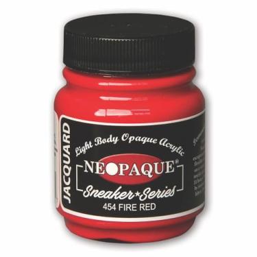 Imagem de Tênis série Neopaque Paint da Jacquard, altamente pigmentado, flexível e macio, para uso em uma variedade de superfícies, 63 g, vermelho fogo