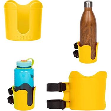Imagem de ROBOCUP Além disso, (amarelo), acessório complementar suporte de copo de extensão XL, maior capacidade de bebida, perfeito para barcos, carrinhos de golfe, andadores, cadeiras de rodas e trabalho