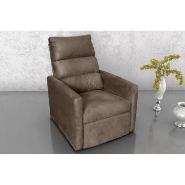 Imagem de Poltrona Reclinável MX14 Turin Suede Marrom B256 - Matrix