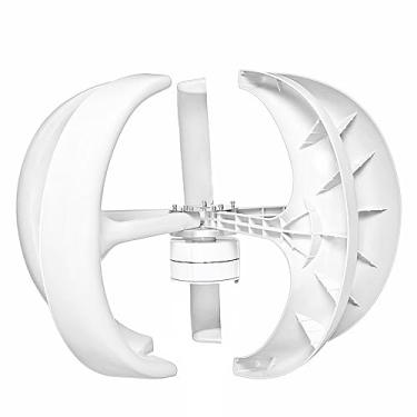 Imagem de Gerador de turbina de energia eólica de 100w-1500w, gerador de vento de turbina no estilo da lanterna branca com controlador de carga para iluminação ao ar livre de jardim (12V-48V),24v