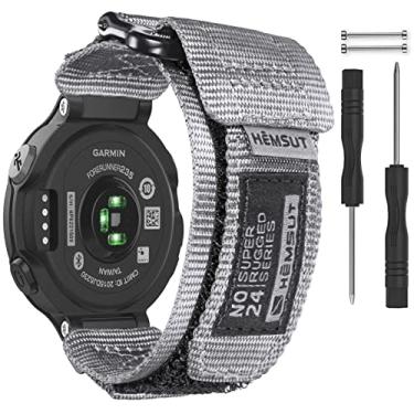 Imagem de SMITHA Pulseira de relógio de substituição robusta compatível com Garmin Forerunner 235 para relógio inteligente 220/230/235/620/630/735XT/235 Lite para mulheres e homens