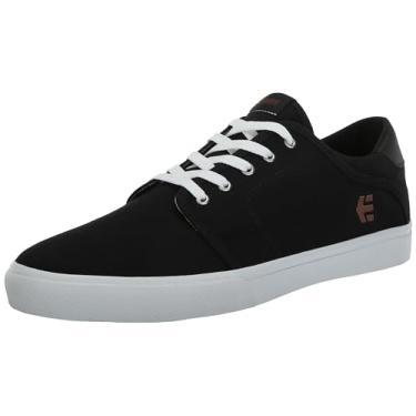 Imagem de Etnies Tênis de skate masculino Barge Slim, Preto/branco/prata, 39