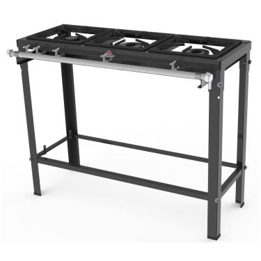 Imagem de Fogão Progás 2 Queimadores Simples e 1 Duplo PMSD-301F