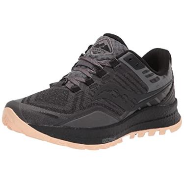 Imagem de Saucony Tênis de corrida feminino Xodus 11 Trail, Preto/pôr do sol, 5.5