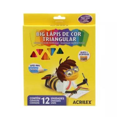 Imagem de Lápis De Cor Big Triangular 12 Cores - Acrilex