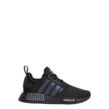 Imagem de Tênis infantil Adidas NMD_R1, Núcleo preto/laranja solar/branco nuvem, 4.5 Big Kid
