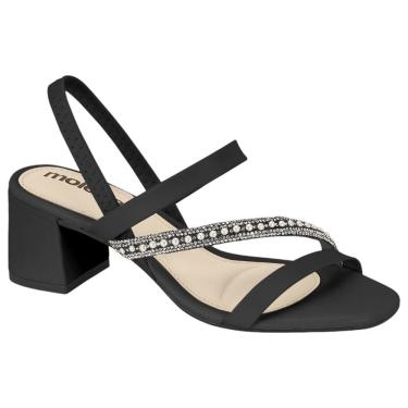 Imagem de Sandália Salto Grosso Moleca 5496.102 Feminina - Branco Off