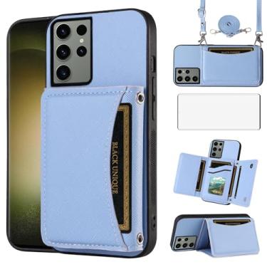 Imagem de Asuwish Capa para celular Samsung Galaxy S23 Ultra 5G com protetor de tela de vidro tem...