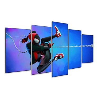Imagem de Quadro 5 pçs Miles Morales Homem-Aranha no Aranhaverso