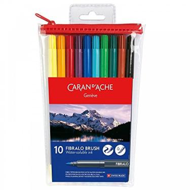 Imagem de Caran D'Ache Caneta Aquarelável, Fibralo Brush, 10 Cores