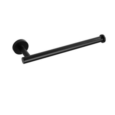 Imagem de Kit de acessórios de banheiro preto fosco, conjunto de hardware de aço inoxidável dourado, suporte de rolo de papel higiênico, gancho para robe, toalheiro, 1