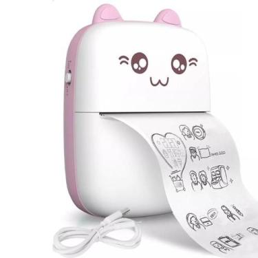 Imagem de Mini impressora bluetooth gatinho portátil para foto imagem - Xd Mega,